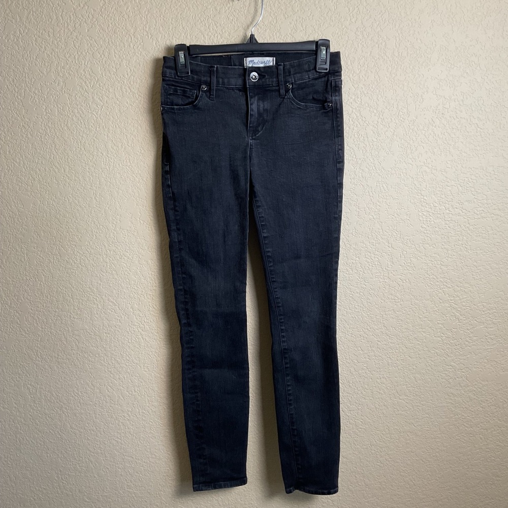 Madewell Womens‎ 26 Black Skinny Denim Jeans Mid-Rise Casual Slim Fit